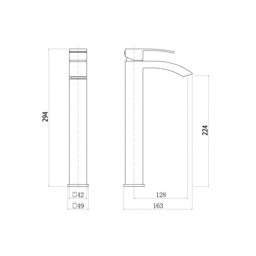 Смеситель для раковины Fashun A51218-21 на столешницу бронза - фото 3