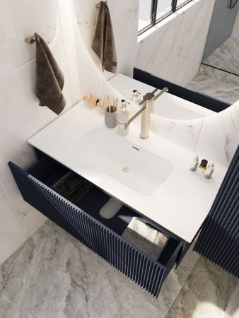 Тумба под раковину La Fenice Terra FNC-01-TER-BG-100 100х50 подвесная цвет синий