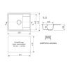 Кухонная мойка Maretti KT650-BL 65х50 цвет черный поверхность матовая