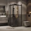 Душевой уголок Grossman Classic 300.K33.04.1010.21.00 100х100 стекло прозрачное профиль черный без поддона