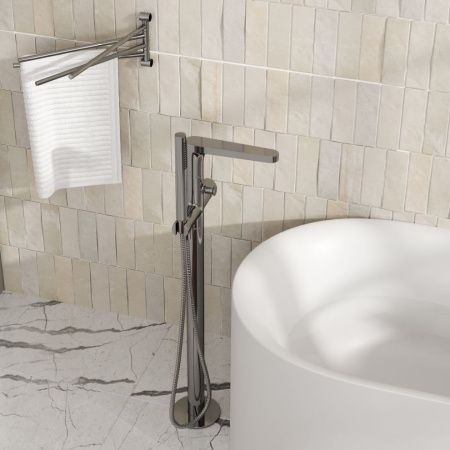 Смеситель для ванны и душа Wasserkraft Mosel 4600 4621 напольный хром