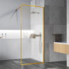 Душевая перегородка Vincea Walk in HP Art VSW-1HP110FLBG 110х200 стекло рифленое профиль золото брашированное