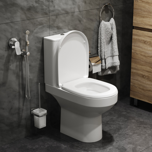 Комплект душевого уголка с поддоном с мебелью с унитазом с комплектом смесителей с душевым гарнитуром и аксессуарами Am.Pm Gem UK91SA стекло прозрачное профиль хром матовый - фото 3