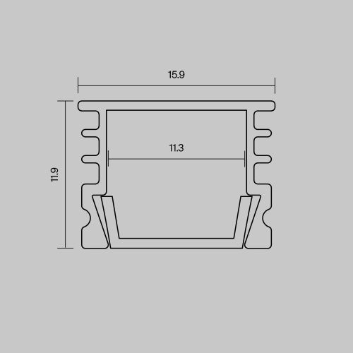Алюминиевый профиль накладной Maytoni Led Strip 631012 - фото 2