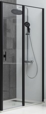 Душевая дверь Allen Brau Priority 3.31036.BBA 140х200 стекло прозрачное профиль черный