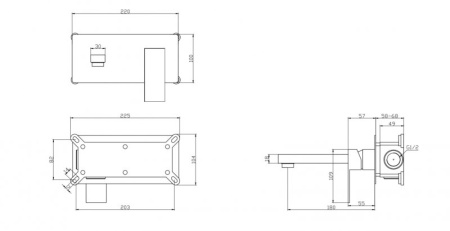 Смеситель BelBagno ROMANO ROM-BLM-CRM настенный хром без термостата