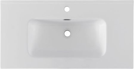 Раковина керамическая Aquanet Flat 00330432 90х50 полувстраиваемая цвет белый 1 отверстие под смеситель