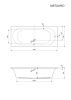 Ванна акриловая Cezares METAURO METAURO-180-80-42-W37 180х80 пристенная прямоугольная без ножек и каркаса