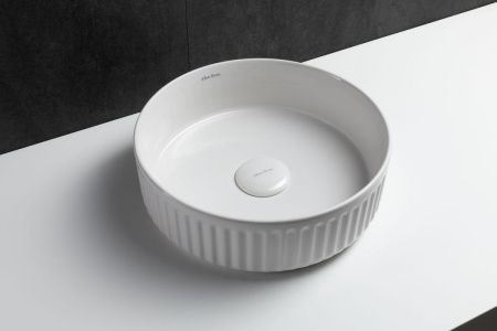 Раковина керамическая Allen Brau Fantasy 4.11032.20 40х40 накладная цвет белый без отверстий под смеситель