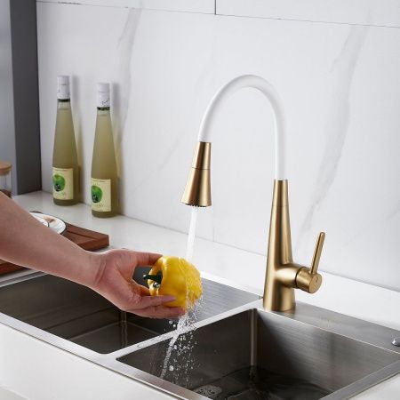 Смеситель для кухни Rose R213G на мойку золото