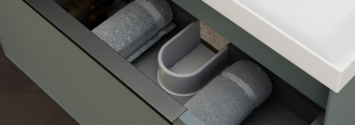 Тумба под раковину La Fenice Simpla FNC-01-SIM-G-60 60х44х35 подвесная цвет серый матовый - фото 5