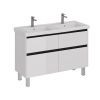 Тумба под раковину LeMark Combi LM03C125T-black 120х40 напольная цвет белый