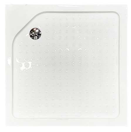 Душевой уголок Royal Bath HP RB90HP-C-BL 90х90 стекло матовое профиль черный с поддоном