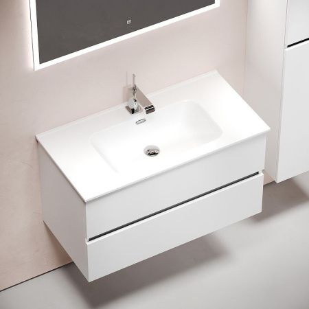 Тумба под раковину Sancos Urban UR90W 90х50 подвесная цвет белый