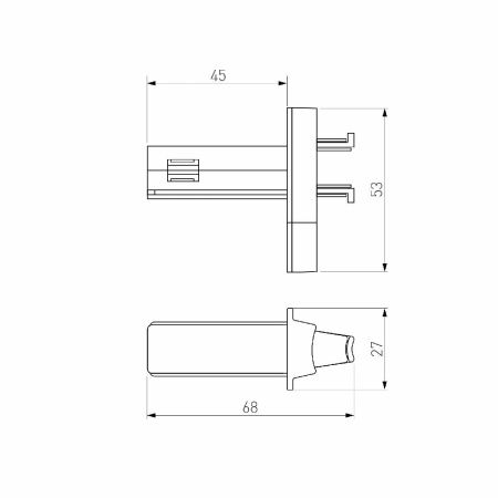 Соединитель для круглого шарнирного коннектора Elektrostandard Slim Magnetic (Слим Магнетиц) 4690389198687