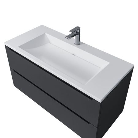 Раковина из искусственного камня Uperwood Infinity 45383433000 100х50 полувстраиваемая цвет белый