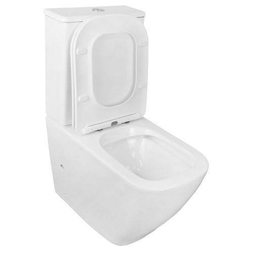 Унитаз-компакт напольный с бачком Azario LEVANTO AZ-1228A белый с сиденьем микролифт безободковый каскадный смыв - фото 3