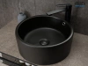 Раковина керамическая Gid Esfera 53382 40х40 накладная цвет черный без отверстий под смеситель
