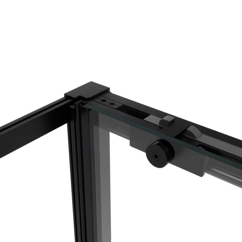 Душевой уголок Vincea Slim Soft VSR-1SS1014CLB 140х100 стекло прозрачное профиль черный - фото 4