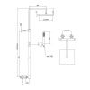 Душевая стойка Webert PE980507794METAL настенная цвет золото с термостатом