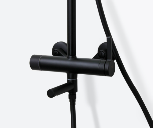 Душевая стойка Bronze de Luxe 2039H настенная цвет черный - фото 5