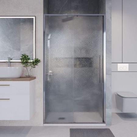 Душевая дверь Niagara Nova NG-65-13CH 130х195 стекло шиншилла профиль хром