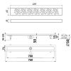 Душевой лоток Timo Standart DP20700-DR20700 75х15 хром