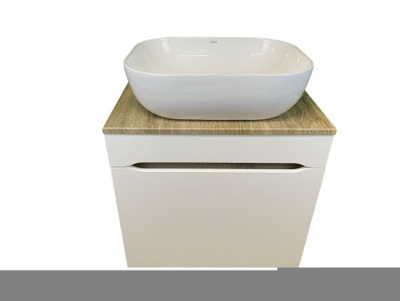 Тумба с раковиной Sintesi STL.W7018_SIN-LVB-APP-403 60х60 подвесная цвет белый