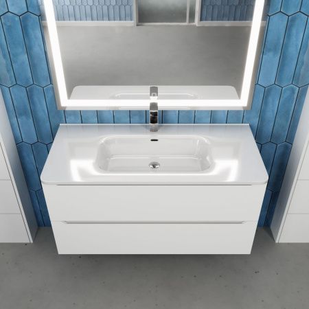 Раковина керамическая Uperwood Monica RMonica100wg 100х50 полувстраиваемая цвет белый