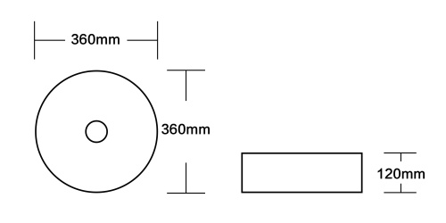 Раковина из сантехнического фарфора MILLEAU BOUTIQUE MU7044A-EGG/MG 36х36 накладная цвет золото без отверстий под смеситель - фото 2