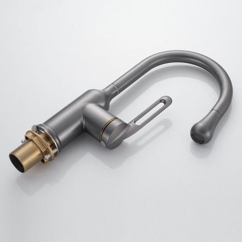 Смеситель Raffine F101T на раковину оружейная сталь - фото 5