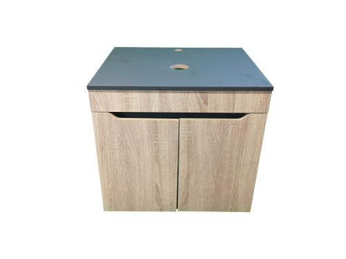 Тумба с раковиной Sintesi STL.W7023_SIN-LVB-APP-409BM 60х55х50 подвесная цвет темно-серый/коричневый/черный матовый - фото 5