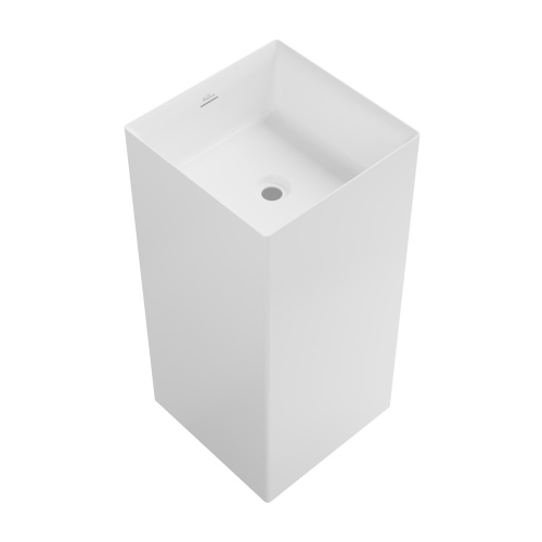 Раковина акриловая Wellsee Pure BY Wellsee 230711000 40х40 напольная цвет белый глянцевый без отверстий под смеситель - фото 2