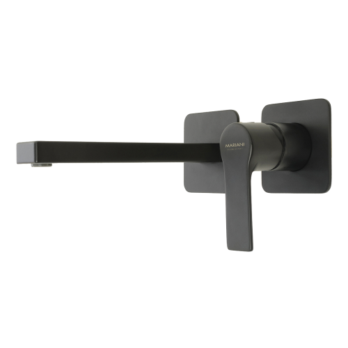 Смеситель для раковины Mariani Kali B14565KLP встраиваемый в стену черный - фото 2