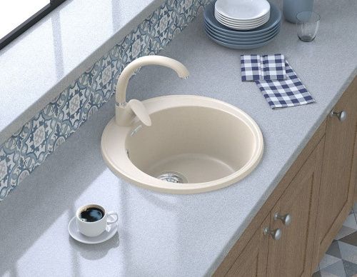 Кухонная мойка Granfest Quarz 08 белый 48х48 цвет белый поверхность матовая - фото 3