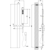 Душевой гарнитур Gessi Rettangolo 20145#031 настенный хром