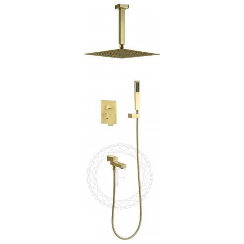 Душевая система Filarete FL1042MG встраиваемая в стену цвет матовое золото - фото 2