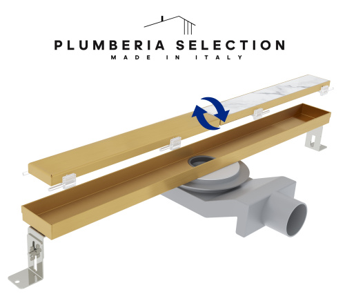Душевой трап Plumberia Selection PSL LINEAR PSL90OB напольный - фото 3
