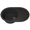 Кухонная мойка Uperwood Quartz Premium UPD-02 3910202107 75х50 цвет черный поверхность матовая