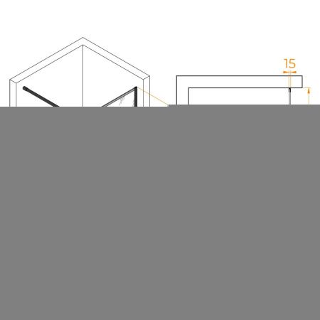 Душевая перегородка RGW Walk In 411011110-84 100х195 стекло с рисунком профиль черный