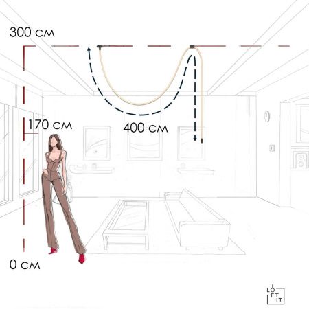 Светильник потолочный Loft It Thread 10388A Black