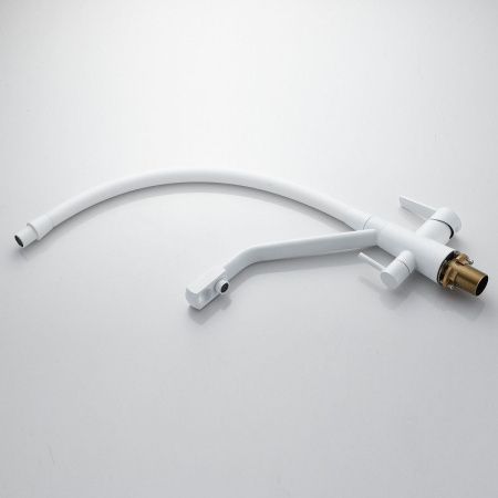 Смеситель для кухни Shevanik S968C на мойку белый