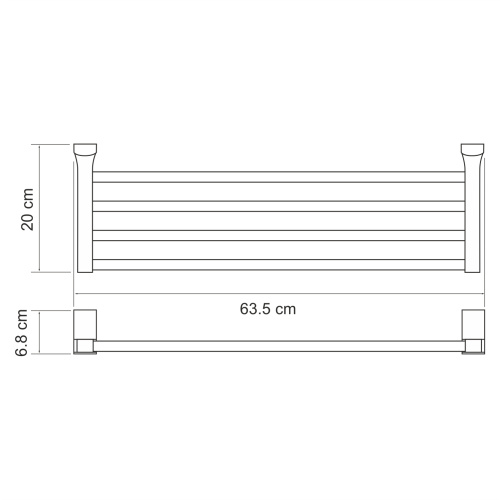 Полка в ванную комнату WasserKRAFT 5011W - фото 4