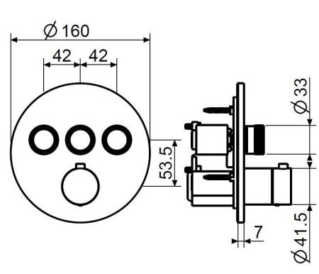 Смеситель для душа Plumberia Selection Psbox PSB1903CR встраиваемый в стену хром