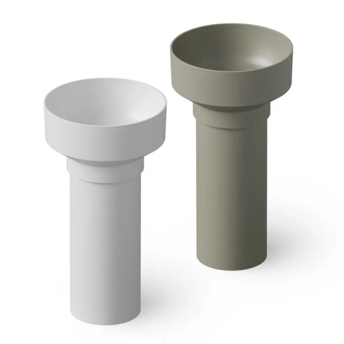 Раковина керамическая Dea Design Pedestal Basin DD2023 480 18 50х50 напольная цвет белый без отверстий под смеситель - фото 2