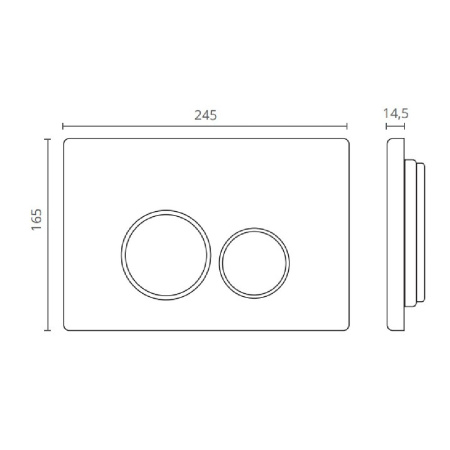 Клавиша смыва механическая Ctesi Round BK0202128 цвет золото