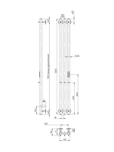 Полотенцесушитель Indigo  Style 3 LSE120-13BRRt 13х120 электрический черный муар - фото 4