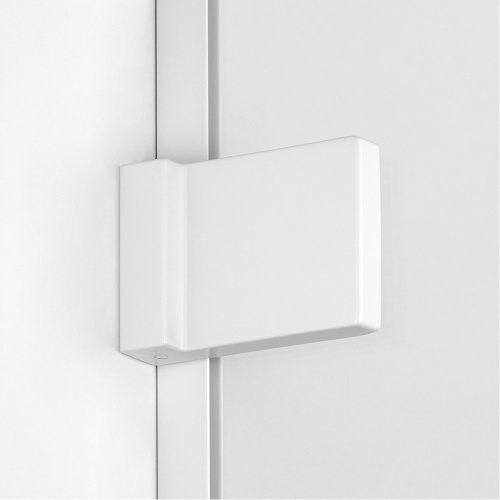 Душевая шторка на ванну New Trendy AVEXA White EXK-2965 100х150 стекло прозрачное профиль белый - фото 4
