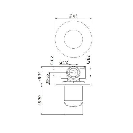 Смеситель для ванны и душа Webert One-B NB880101740 настенный белый