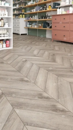 SPC ламинат Alpine Floor Chervon Alpine ECO 18-8 MC Дуб Исида Chevron толщина 0.5 см 43 класс 600х127